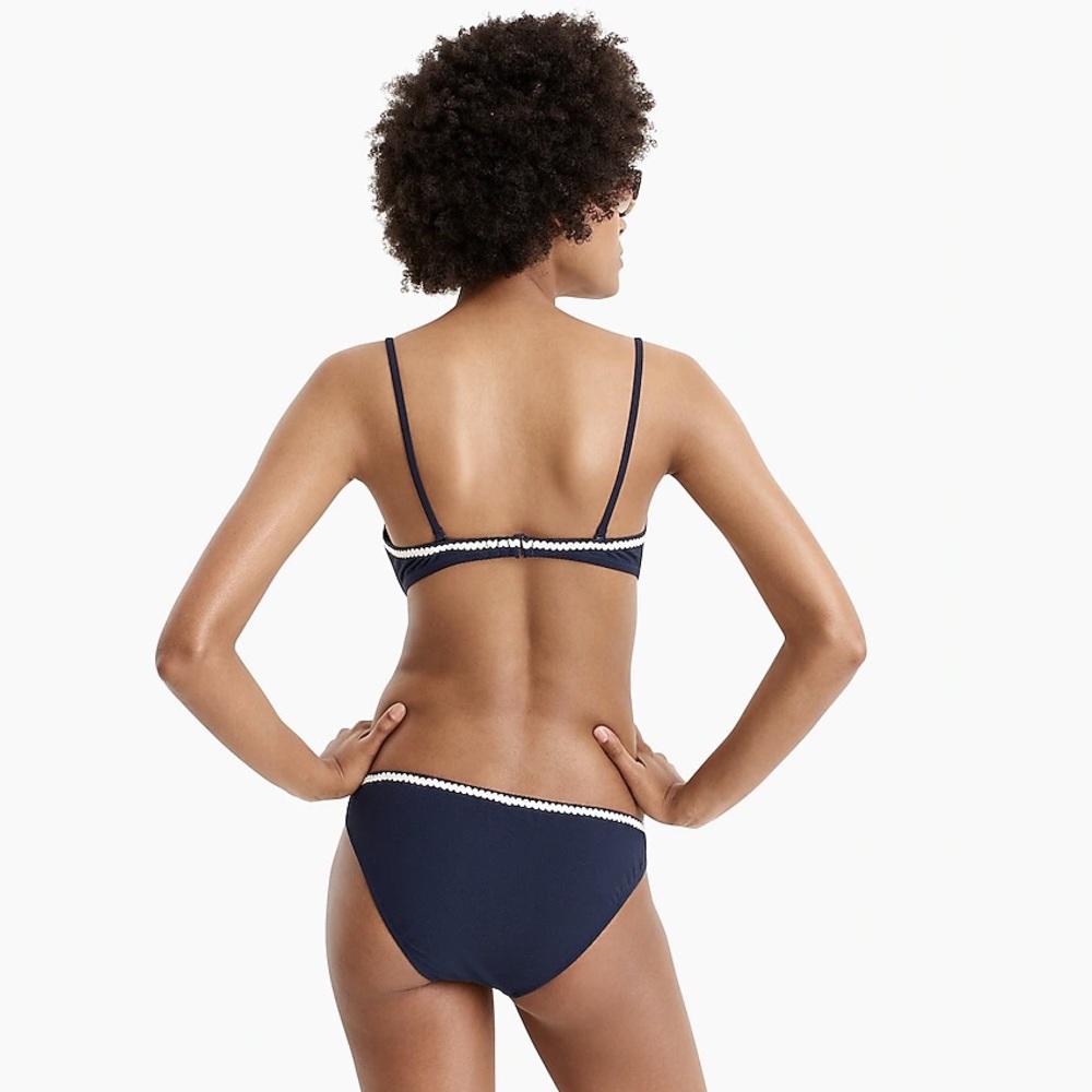 NWT Underwire Piqué nylon bikini top with rickrack - Picture 5 of 6
